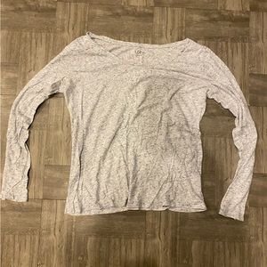 LOFT grey long sleeve t shirt